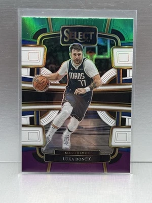 2023-24 Panini Select Luka Doncic Green White Purple Prizm #51 Dallas Mavericks - Image 1 of 2
