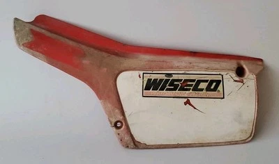 Honda XR200R 1982 panel lateral izquierdo marco rojo cubierta XR 200 XR200 R MX Foto 1 de 4