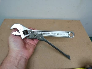 Vintage Chapman Tool Corp TL- 10 pollici Tiger Lock strumento chiave regolabile! - Foto 1 di 11