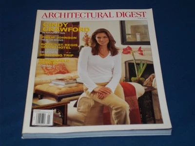 2001 MARCH ARCHITECTURAL DIGEST MAGAZINE - CINDY CRAWFORD FRONT COVER - H 14249 - Image 1 of 2