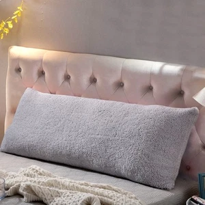 Reafort Ultra Soft Sherpa Body Pillow Cover/Case with Zipper Closure 21"x54" - Picture 1 of 6