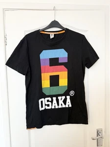 Superdry Mens Osaka 6 black & multi rainbow t-shirt Size M - Picture 1 of 8