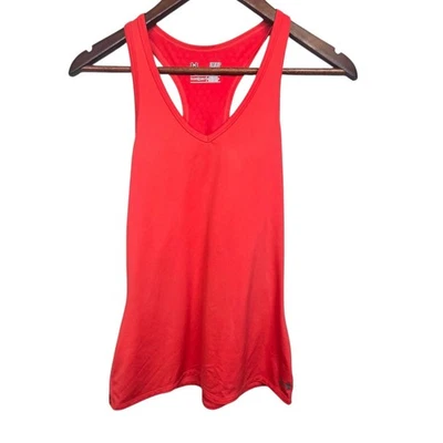 Camiseta sin mangas Under Armour HeatGear ajustada espalda deportiva roja pequeña Foto 1 de 4