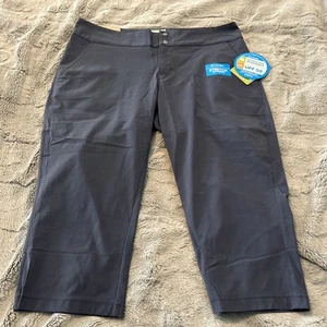 Columbia Omni-Shield Women's Navy Blue Nylon Capri Pants sz 12 - Picture 1 of 13
