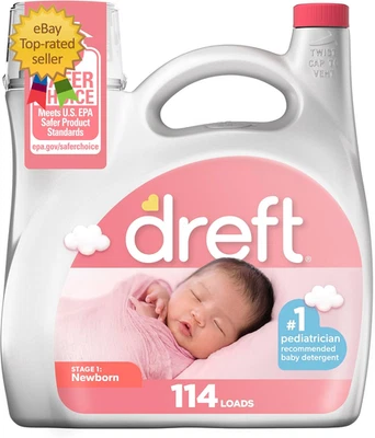 Dreft Stage 1 Newborn Baby Liquid Laundry Detergent, Gentle on Sensitive Skin, H - Image 1 of 4