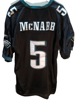 Camiseta deportiva negra cosida Reebok 54 Donovan McNabb #5 Philadelphia Eagles NFL vintage Foto 1 de 2