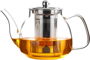 Borosilicate Glass Teapot with Stainless Steel Infuser - 34 OZ for Tea Lovers - Picture 1 of 12