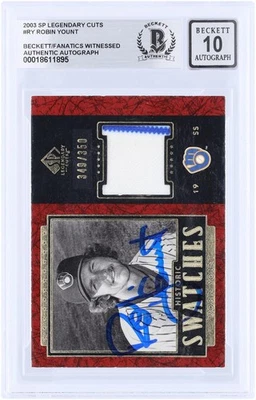 Autographed Robin Yount Brewers Baseball Card Item#14339522 COA - Image 1 of 4
