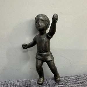 Vintage Marvin Wernick Metal Sculpture Child w Blue Balloon FIGURE ONLY - Picture 1 of 6