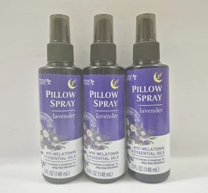 3 PACK Lavender Pillow Spray Mist w/ Melatonin & Essential Oils 5oz ea. New - Picture 1 of 1