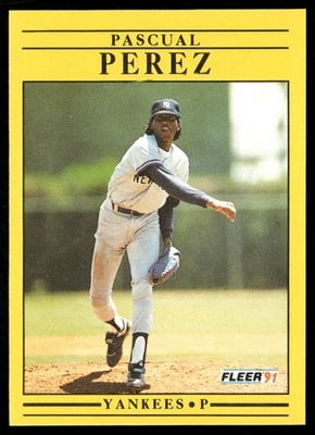 1991 FLEER PASCUAL PEREZ NEW YORK YANKEES #675A - Image 1 of 2
