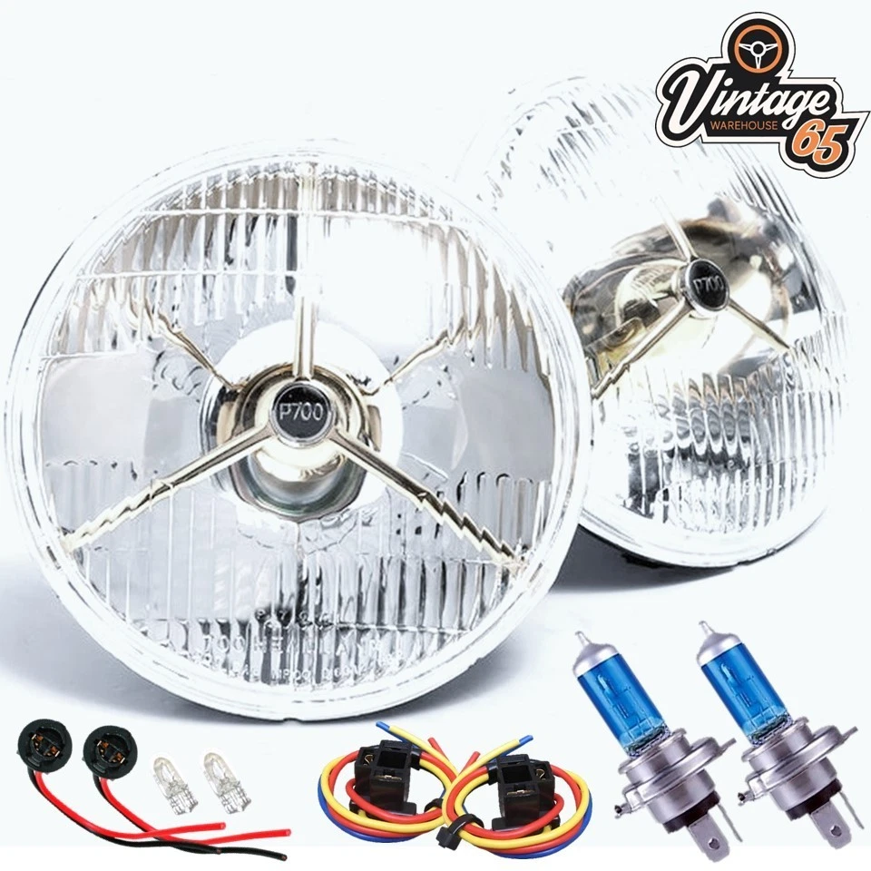 Faros de conversión halógena de haz sellado H4 MG MGA MGC Classic P700 7" - Imagen 1 de 3