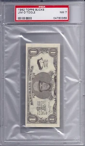 1962 Topps Baseball Bucks Jim O'Toole PSA 7 - Picture 1 of 1