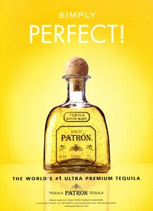PATRON TEQUILA AD #59 RARE 2005 OOP "SIMPLY PERFECT!" - Picture 1 of 2