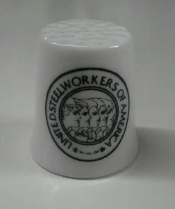 Up4Bid United Steelworkers of America Collectible Porcelain Thimble - Picture 1 of 1