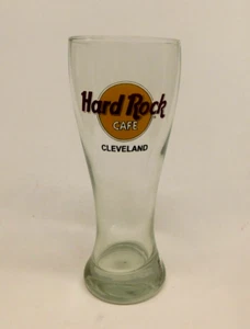 Hard Rock Cafe CLEVELAND Pilsner Beer Glass Ohio 8.5” Tall - Picture 1 of 4
