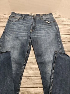 BKE Jeans Mens 33R Blue Denim Tyler Straight Leg Medium Wash Buckle Adult - Picture 1 of 9