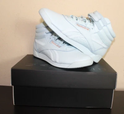 Reebok Freestyle Hi Top Light Blue GV6615 Women's Sz 8 NIB - Image 1 of 4