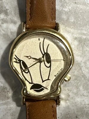 Reloj Armitron Piolín Pájaro Mujer Tono Dorado 1997 Armitron 2400/31 Batería Nueva A Foto 1 de 4