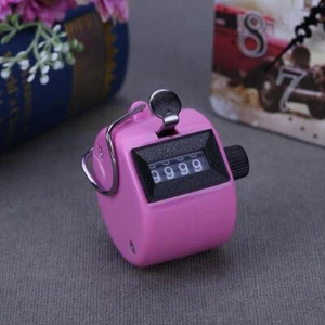 Clicker Counter 4 Digit Number Counters Plastic Shell Hand Held(Pink) Hot - Picture 1 of 12