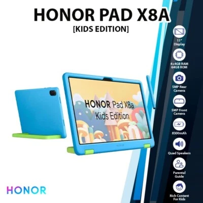 HONOR Pad X8a Android PC Tablet (Wi-Fi/4GB+64GB/Kids Edition/Octa Core/NEW) - Image 1 of 4