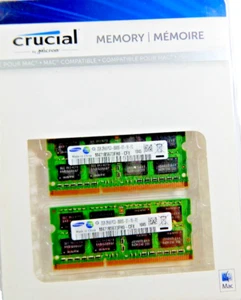 Crucial 4GB Kit* 2 - 2GB 2RX8 PC3-Pin DIMM 8500-07-10-F2 M471B5673FHO * USA NEW - Picture 1 of 4