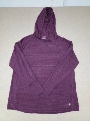 TEK GEAR Dry Tek UNISEX  1X Purple High Neck Hooded Pullover Performance - Image 1 of 4