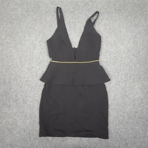 Bec Bridge Dress Women 6 Black Plunge V Neck sleeveless Cocktail Party Size 6 - Picture 1 of 8