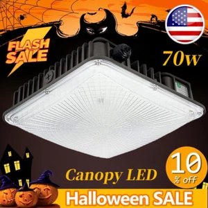 70W LED Canopy Light Parking Lot Gas Station Lamp IP65 8400LM Lights 5500k White - Picture 1 of 18