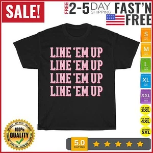 Line 'Em Up Vintage T Shirt Men Fashion 2023 Women T Shirt Short Sleeve Cotton - Picture 1 of 9