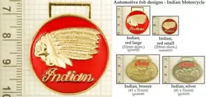 Indian motorcycle decorative fobs, various designs & keychain options - Picture 1 of 7