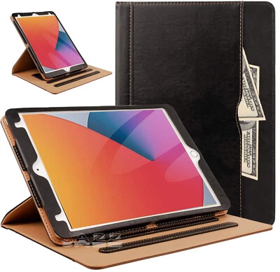 Case For iPad 10.2" 10.9" Air 2 3 4 5 6 7 9.7"10.5 Pro Mini 5 Leather Smart Flip - Image 1 of 3