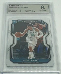 LAMELO BALL (Hornets) 2020-21 Prizm Rookie Card / RC - #278 - OCE GRADED 8 NM-MT - Picture 1 of 6