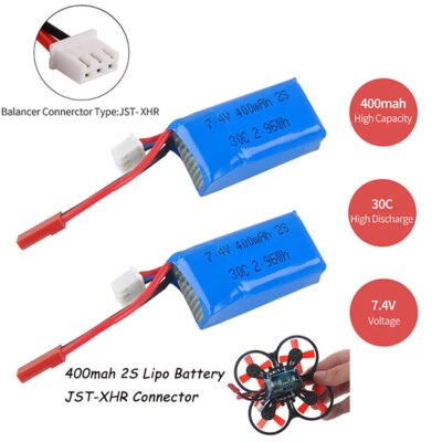 7.4V 400mAh 2S LiPo Battery 30C JST Plug for Micro FPV Racing Drone Quadcopter - Image 1 of 4