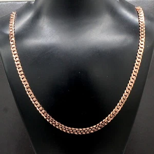 Pure Copper Chain Solid Copper Chain For Necklace Handmade Chain ADJ Chain - Picture 1 of 4
