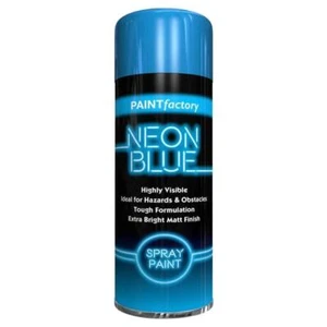 Neon Blue Aerosol Spray Paint All-Purpose Matt Finish Wood Metal Spray 200ml - Picture 1 of 2