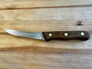 Vintage CHICAGO CUTLERY 4.25" Stainless Blade 103S Walnut Handle Steak Knife VGC - Picture 1 of 10