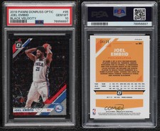 2019 Panini Donruss Optic Black Velocity Prizm /39 Joel Embiid #95 PSA 10 GEM MT