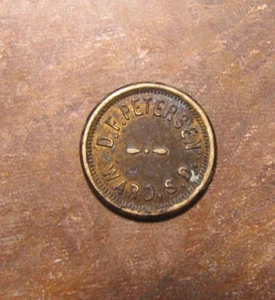 Merchant Good for 5c Trade Token D.F. Petersen Ward South Dakota - Photo 1/2