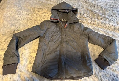 Abrigo Chaqueta con Capucha Roxy Gris Invierno Puffer Talla Mediana M Foto 1 de 2