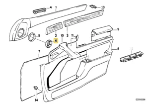 Door trim cover for BMW E-32 - Picture 1 of 1