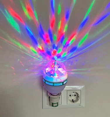 Disco Lamp Crownberg CB-0301 LED Rotating Ball for Parties, E27 Socket RGB Light - Image 1 of 4