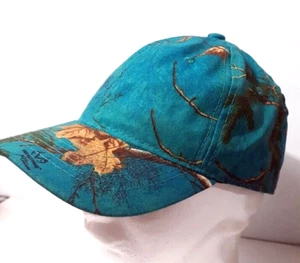 Realtree by Outdoor Cap Baseball Cap/Hat Camo Teal Hook & Loop Unisex OSFM - Picture 1 of 9