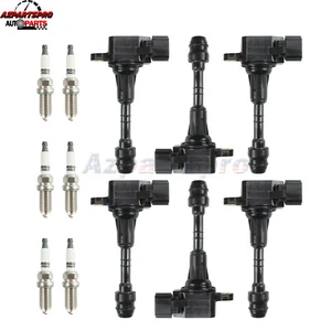 6x Ignition Coil & Spark Plug For Nissan 2001-2004 Pathfinder 2003-2008 Murano - Picture 1 of 10