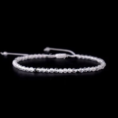 Natural Crystal Clear Quartz Beads Healing Grounding Gemstone Women Men Bracelet - Image 1 of 2