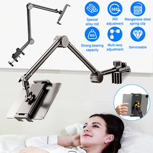 Handy Halter Tisch Bett Ständer Verstellbar Halterung für Tablet Smartphone iPad - Afbeelding 1 van 12
