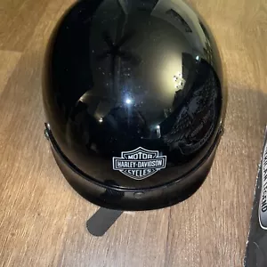 Harley Davidson Motorcycle Helmet Stock Dot Sz Medium AGV A5047 Black - Picture 1 of 3
