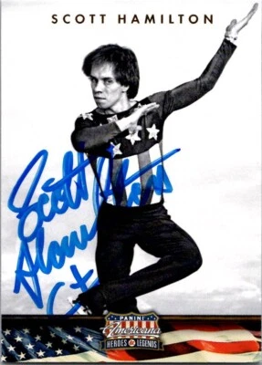 Tarjeta Panini American #112 2012 autógrafo firmado por Scott Hamilton Foto 1 de 2