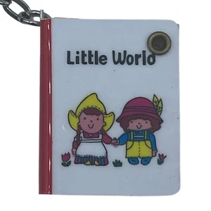 Vintage Sanrio Little World Mini Telephone Book 1 1/2" Keychain - Picture 1 of 6