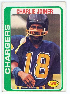 1978 Topps - Charlie Joiner #338 San Diego Chargers HOF - Image 1 of 2